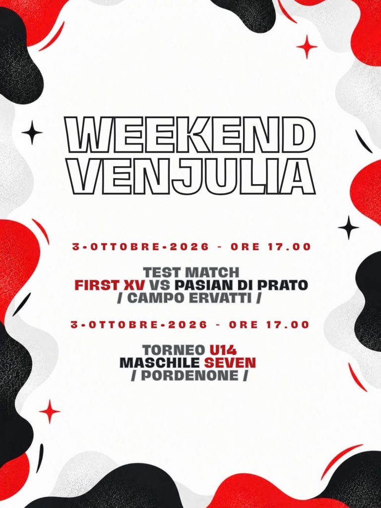 weekend venjulia 3 ottobre 2026