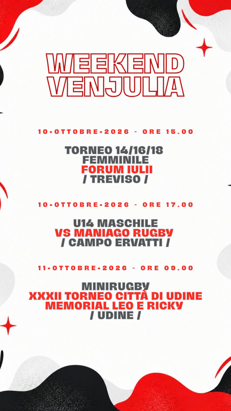 Weekend Venjulia 10-11 ottobre 2026
